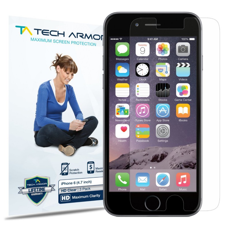 Tech Armor Screen Protector for iPhone 6 HD Clear iSmart